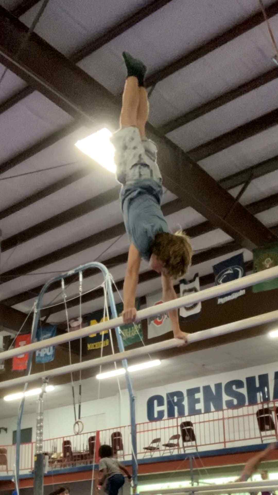 Asa on the parallel bars