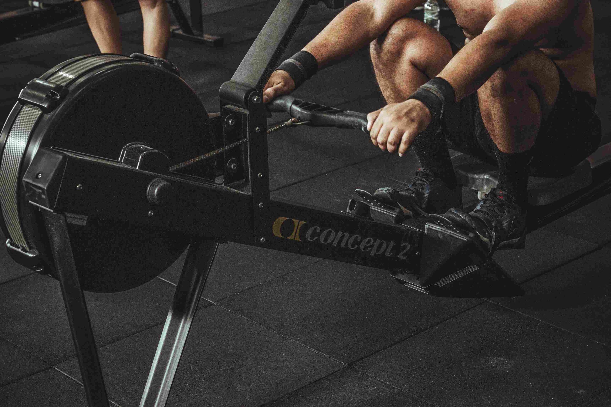 Person on Concept2 Rower