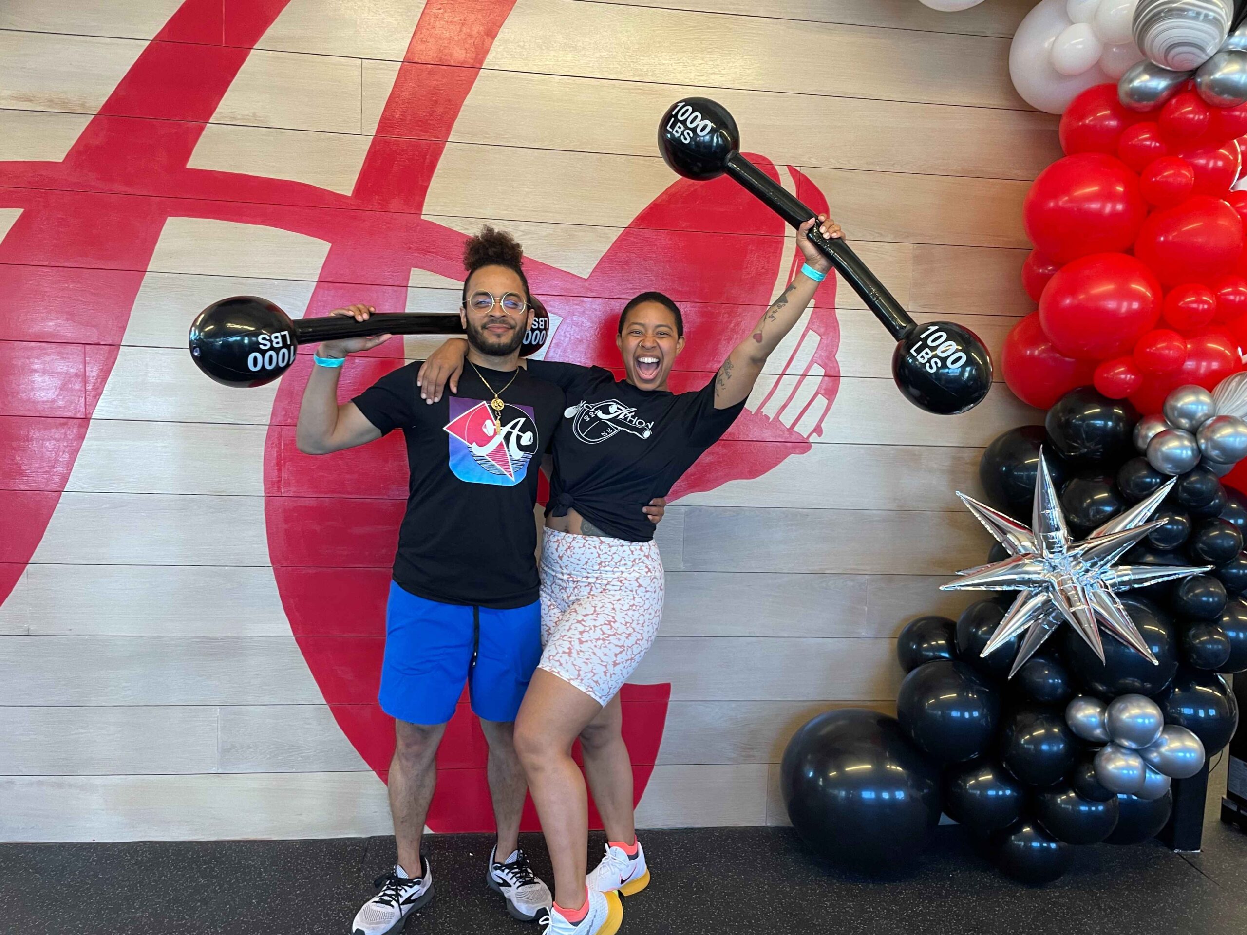 Trainer Kimi and Jojo at Bench-A-Thon