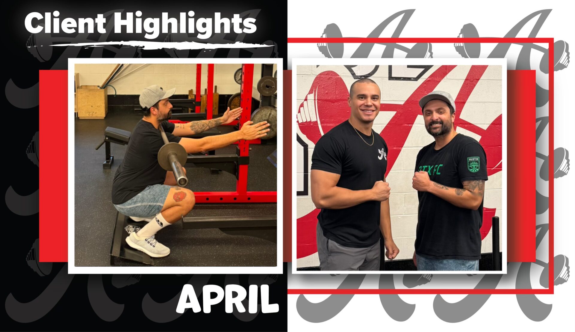 Client highlight Guhan and his trainer, Eric