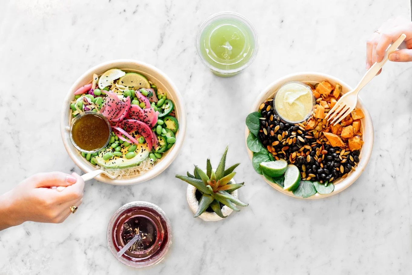 Healthy lunch from Honest Mary's