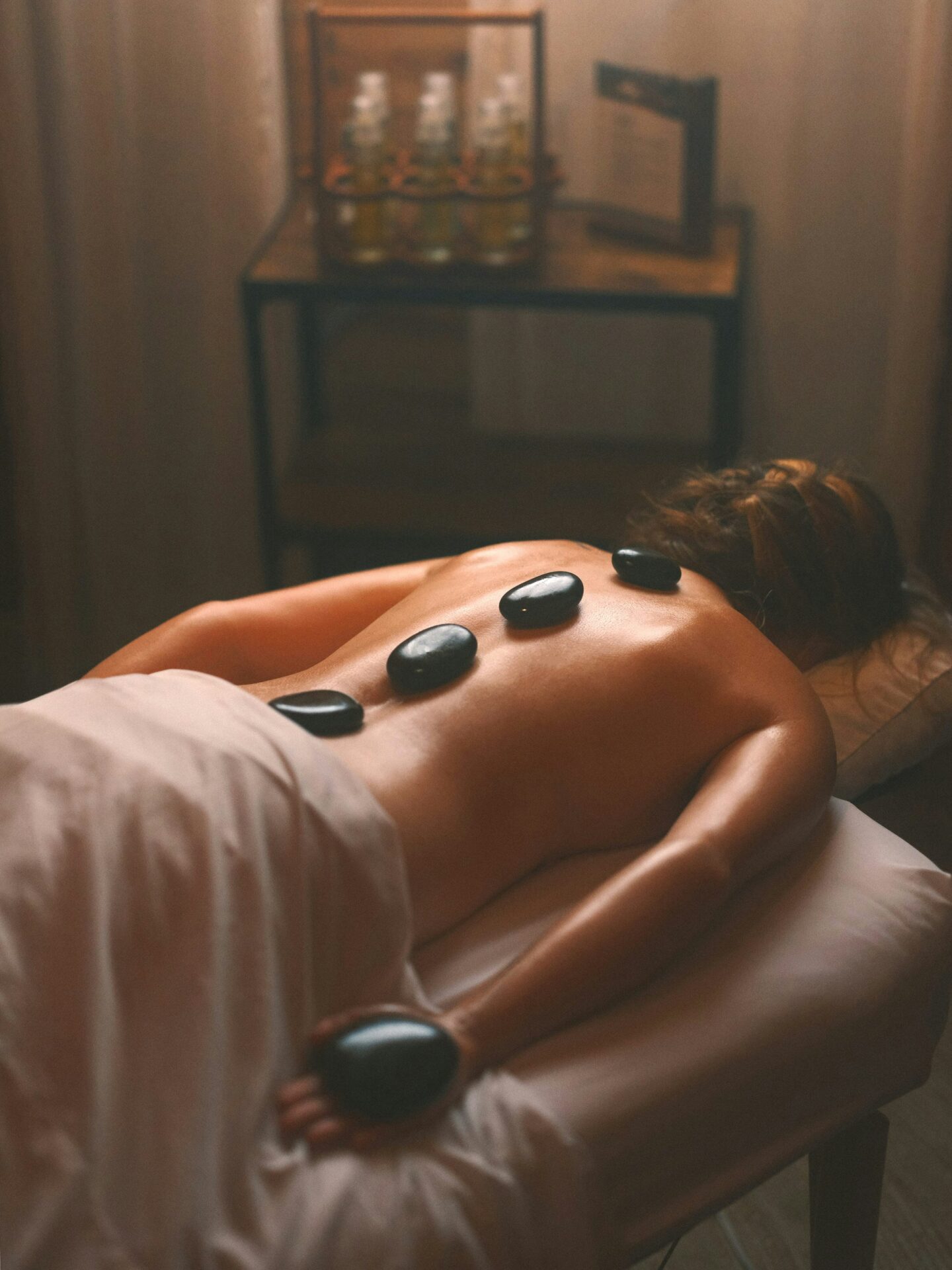 A person using massage for recovery