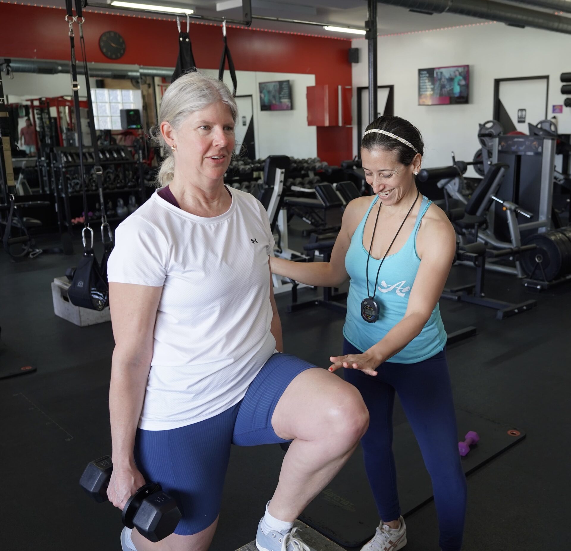 Personal Trainer Vilita Cruz coaches a client in a 30 minute session