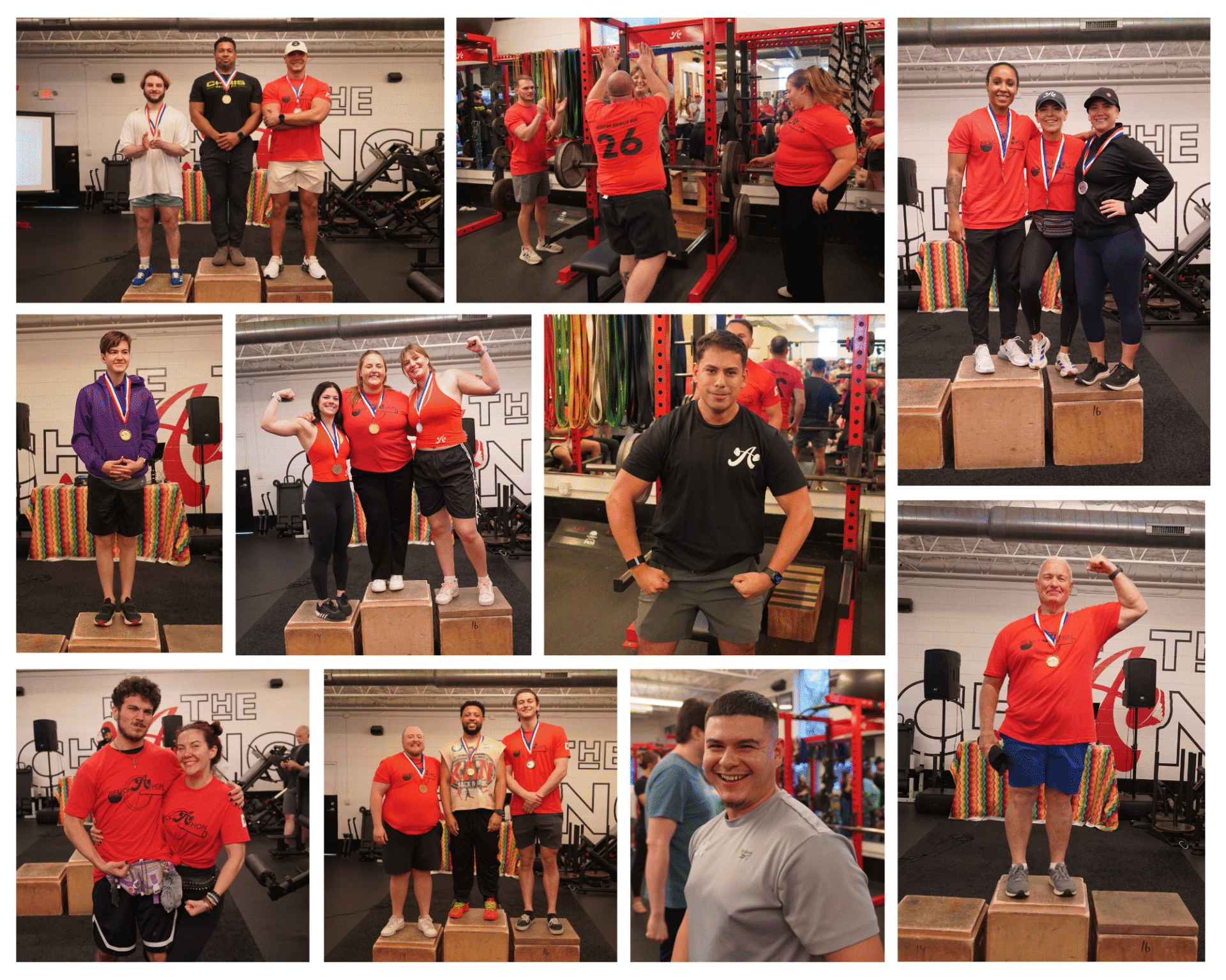 Bench-A-Thon collage