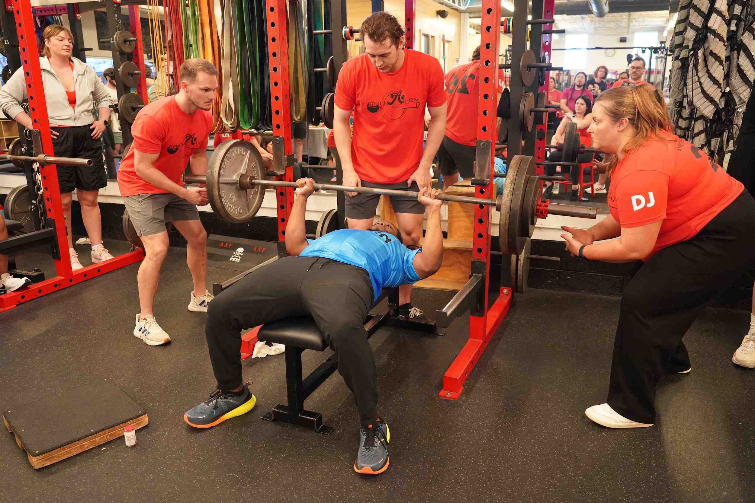 Lifter doing a bench press