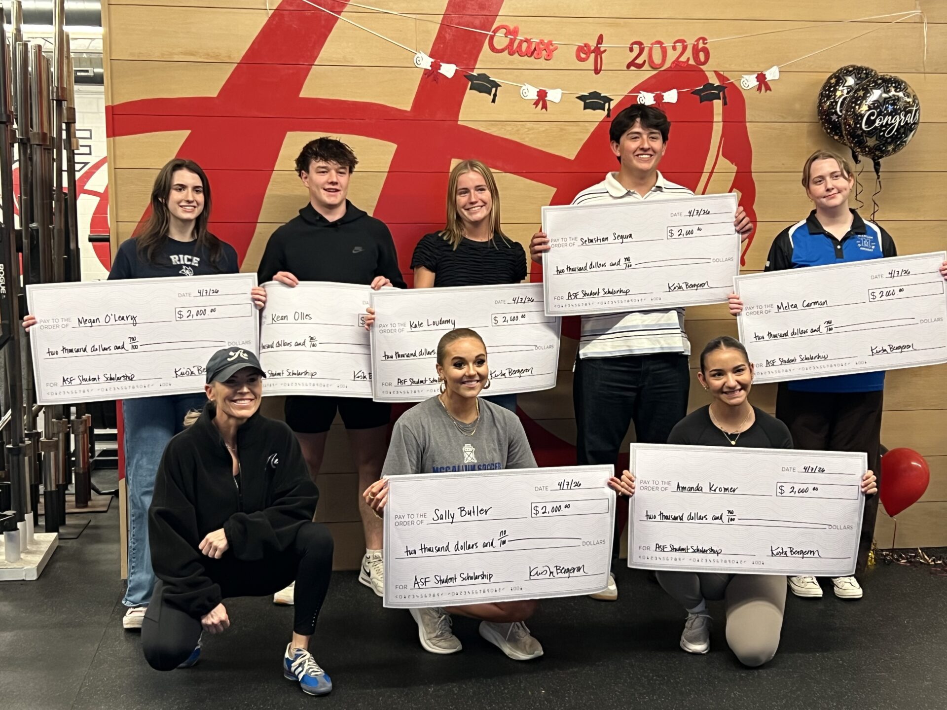 Student Athlete Scholarship Recipients